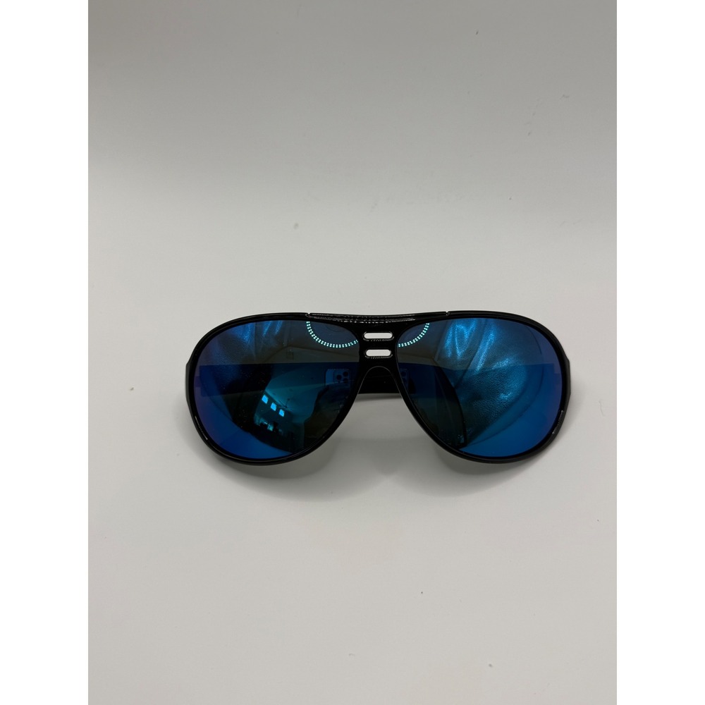 Suncloud Joyride Polarized Sunglasses Black Blue Mirror Lens Sport Aviator VS